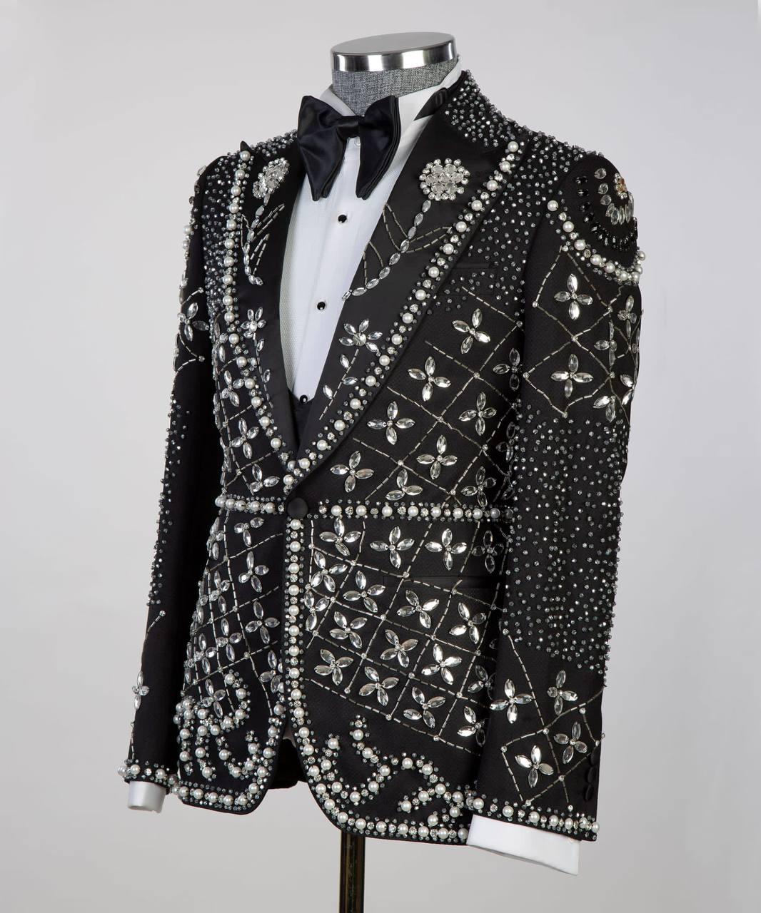 Jewelry Ornament Tuxedo – Black/Silver Premium – view 2