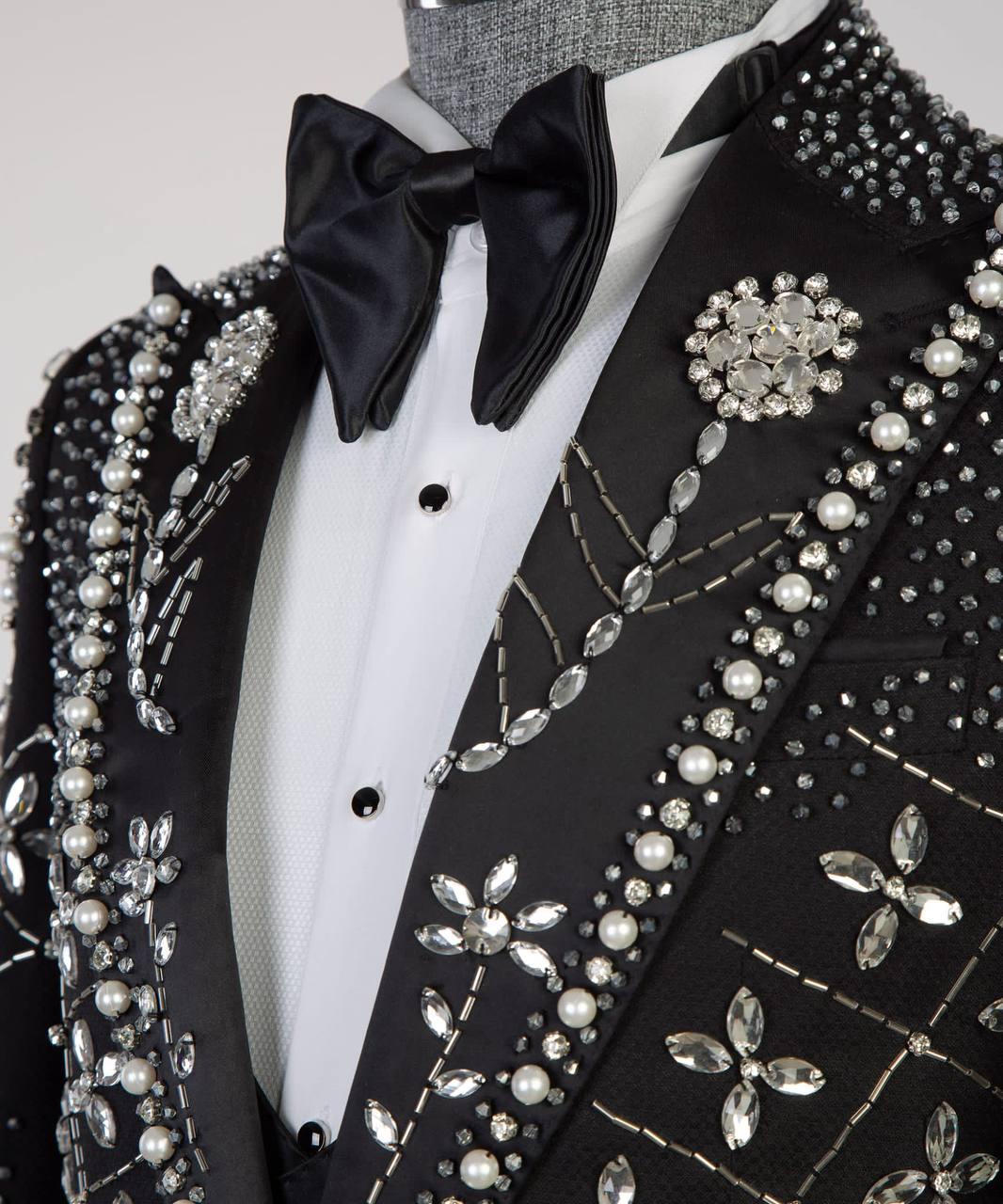 Jewelry Ornament Tuxedo – Black/Silver Premium – view 5