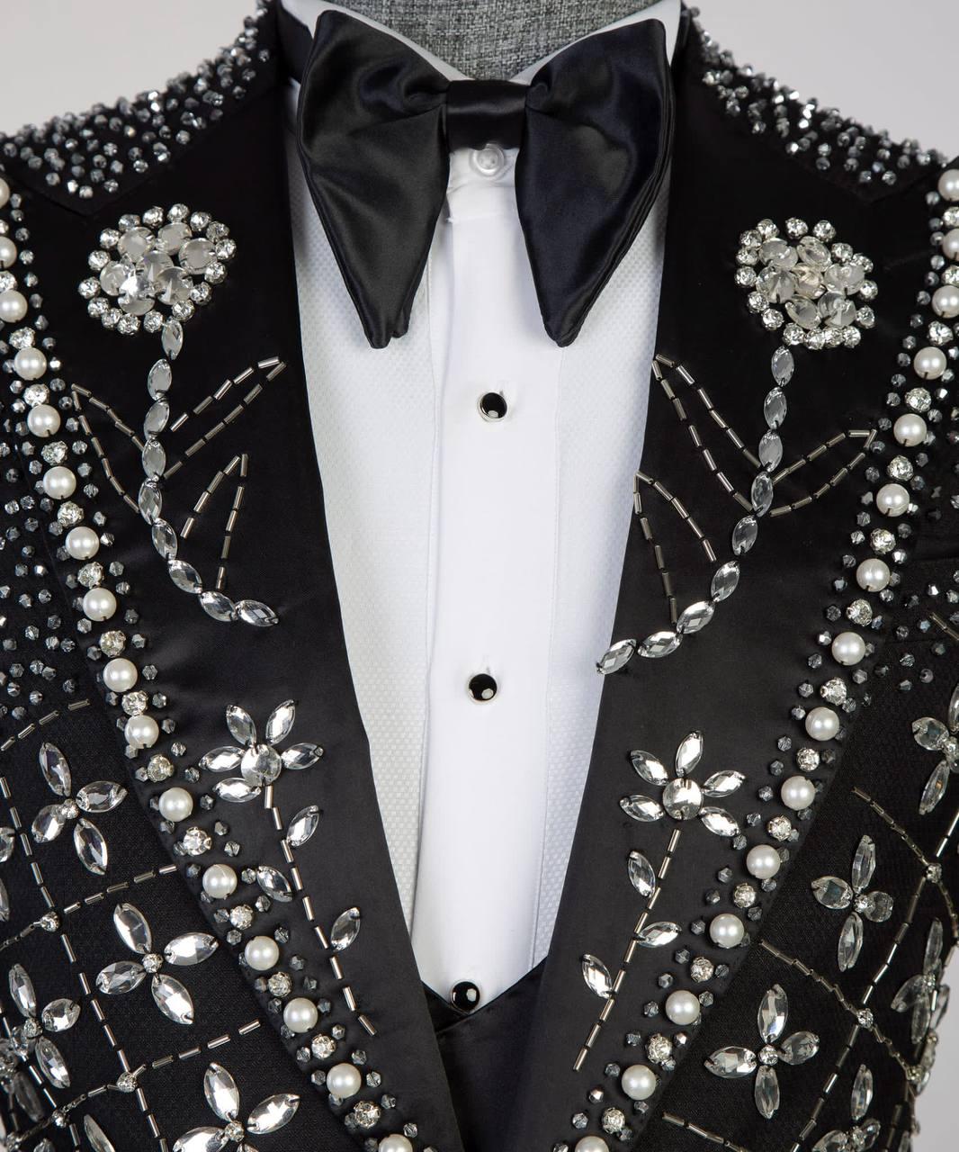 Jewelry Ornament Tuxedo – Black/Silver Premium – view 4