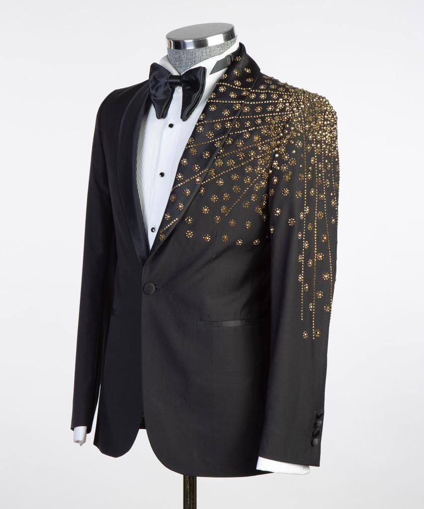 Jewelry Ornament Tuxedo – Black & Gold V – view 2