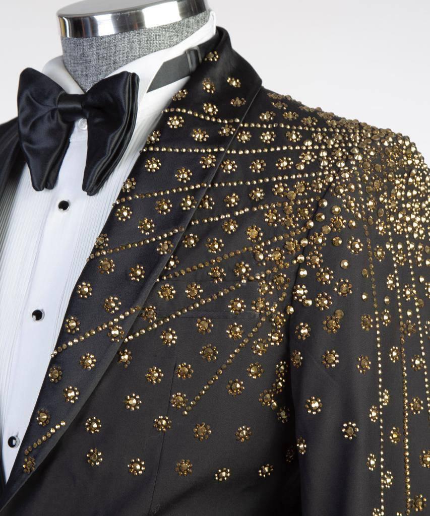 Jewelry Ornament Tuxedo – Black & Gold V – view 3