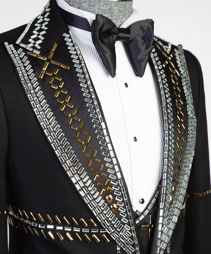 Jewelry Ornament Tuxedo – Black & Gold III – view 6