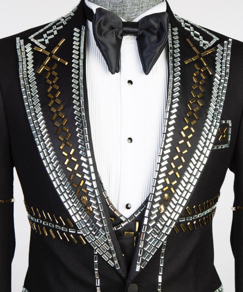 Jewelry Ornament Tuxedo – Black & Gold III – view 5