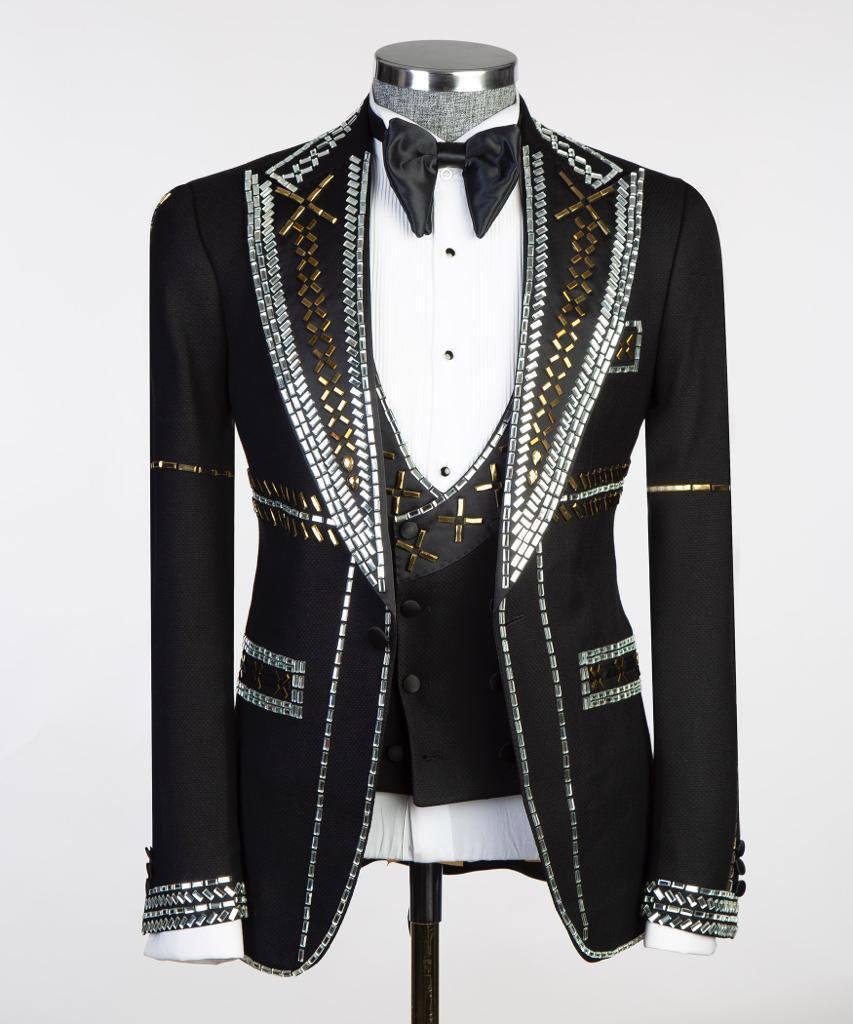 Jewelry Ornament Tuxedo – Black & Gold III – view 2