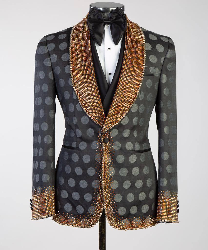 Jewelry Ornament Tuxedo – Green/Blue – view 2