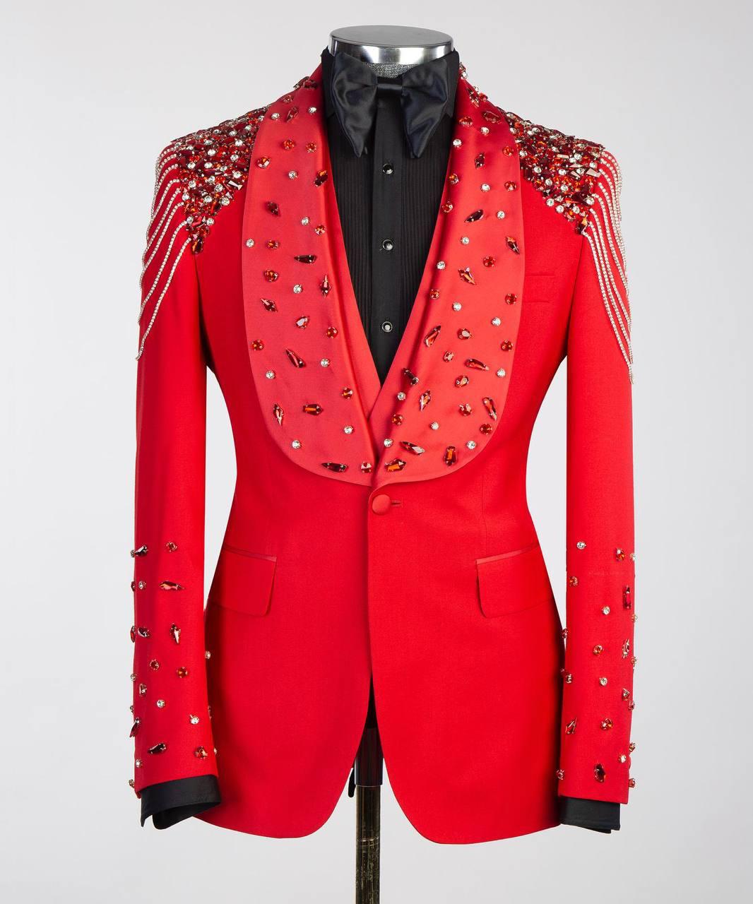 Jewelry Ornament Tuxedo – Red – view 2