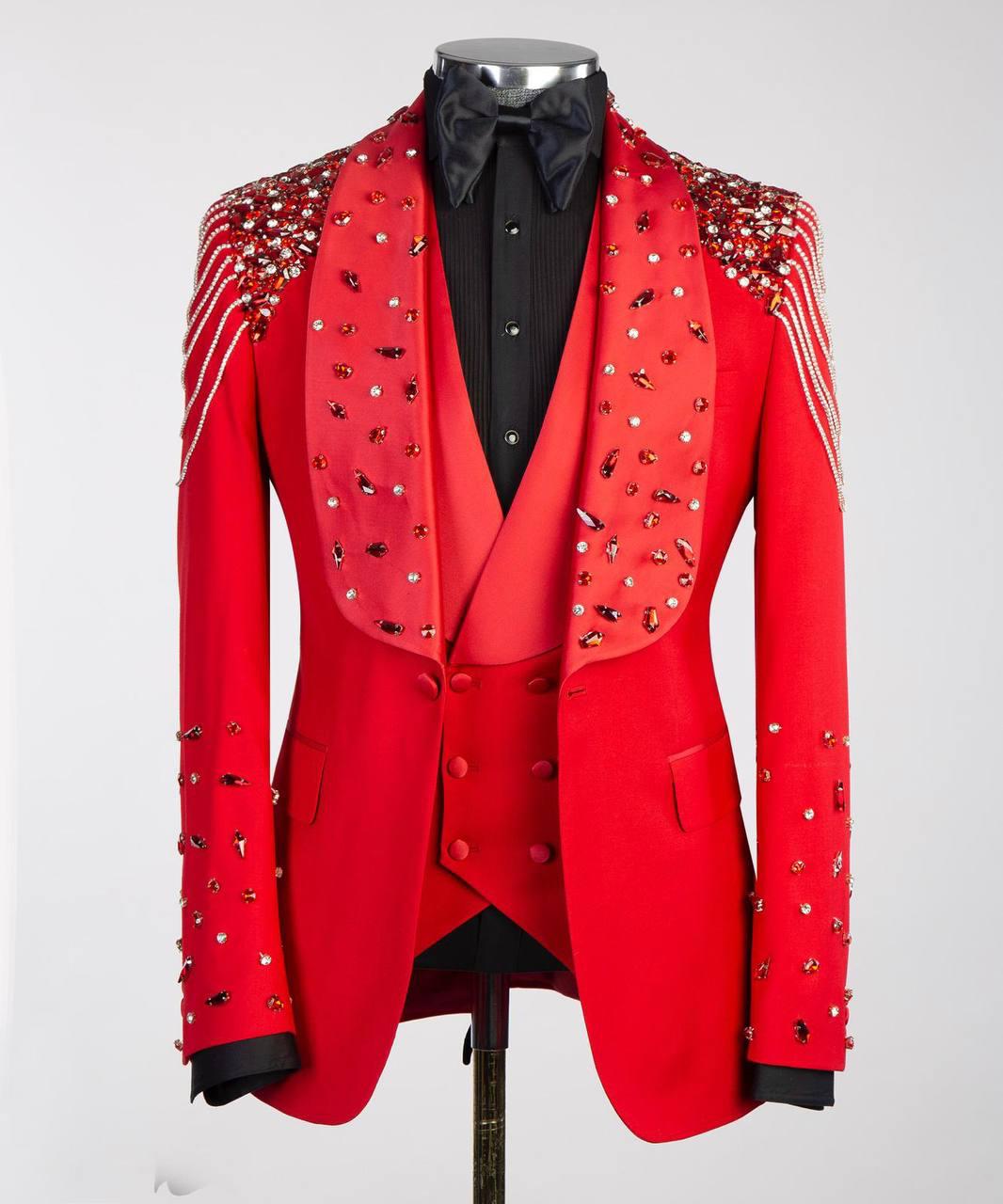 Jewelry Ornament Tuxedo Red