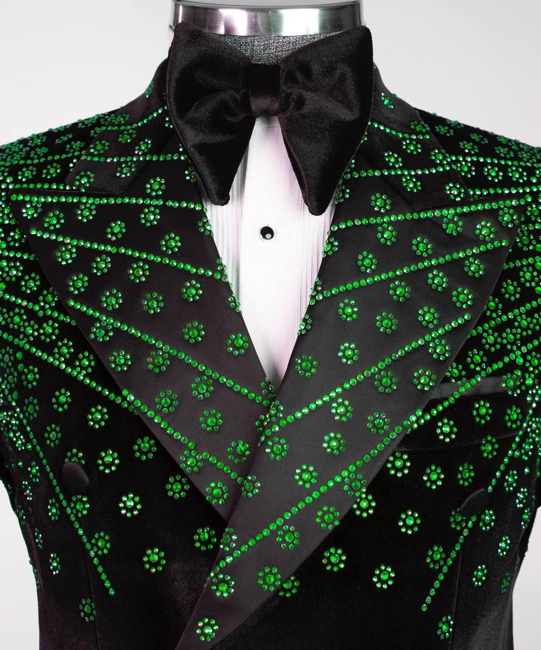 Jewelry Ornament Tuxedo – Black/Green II – view 4