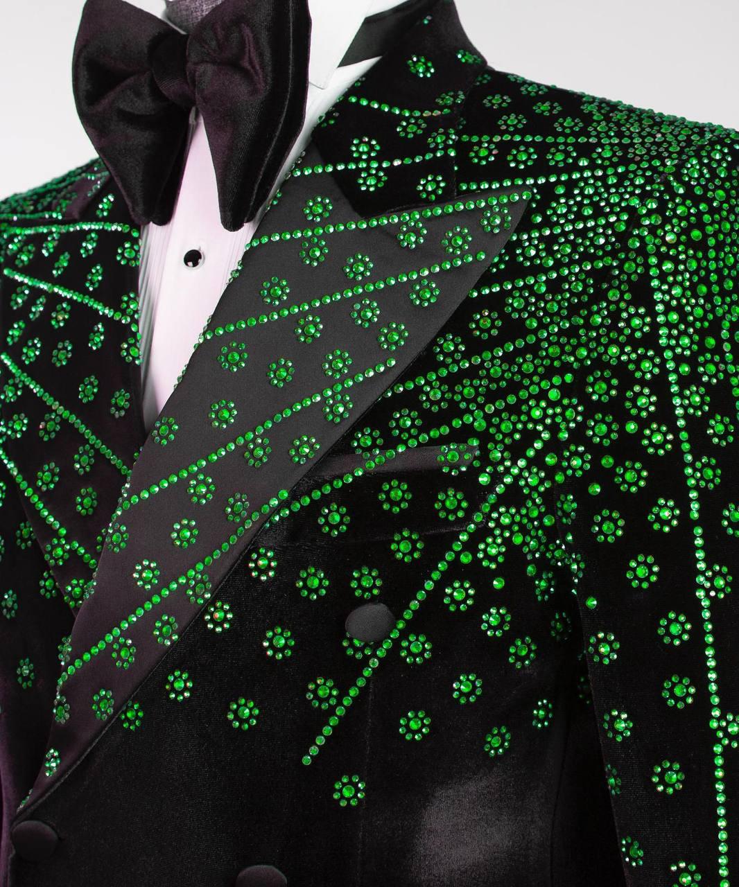 Jewelry Ornament Tuxedo – Black/Green II – view 5