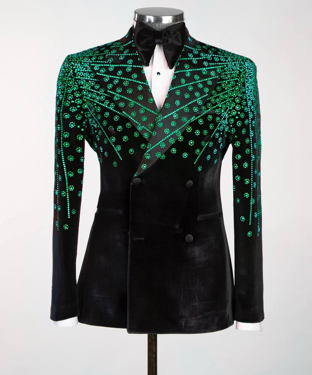 Jewelry Ornament Tuxedo Black Green II