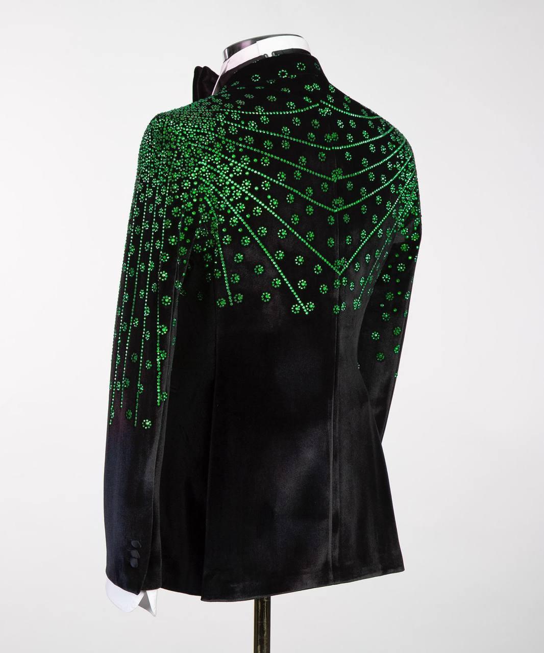 Jewelry Ornament Tuxedo – Black/Green II – view 3