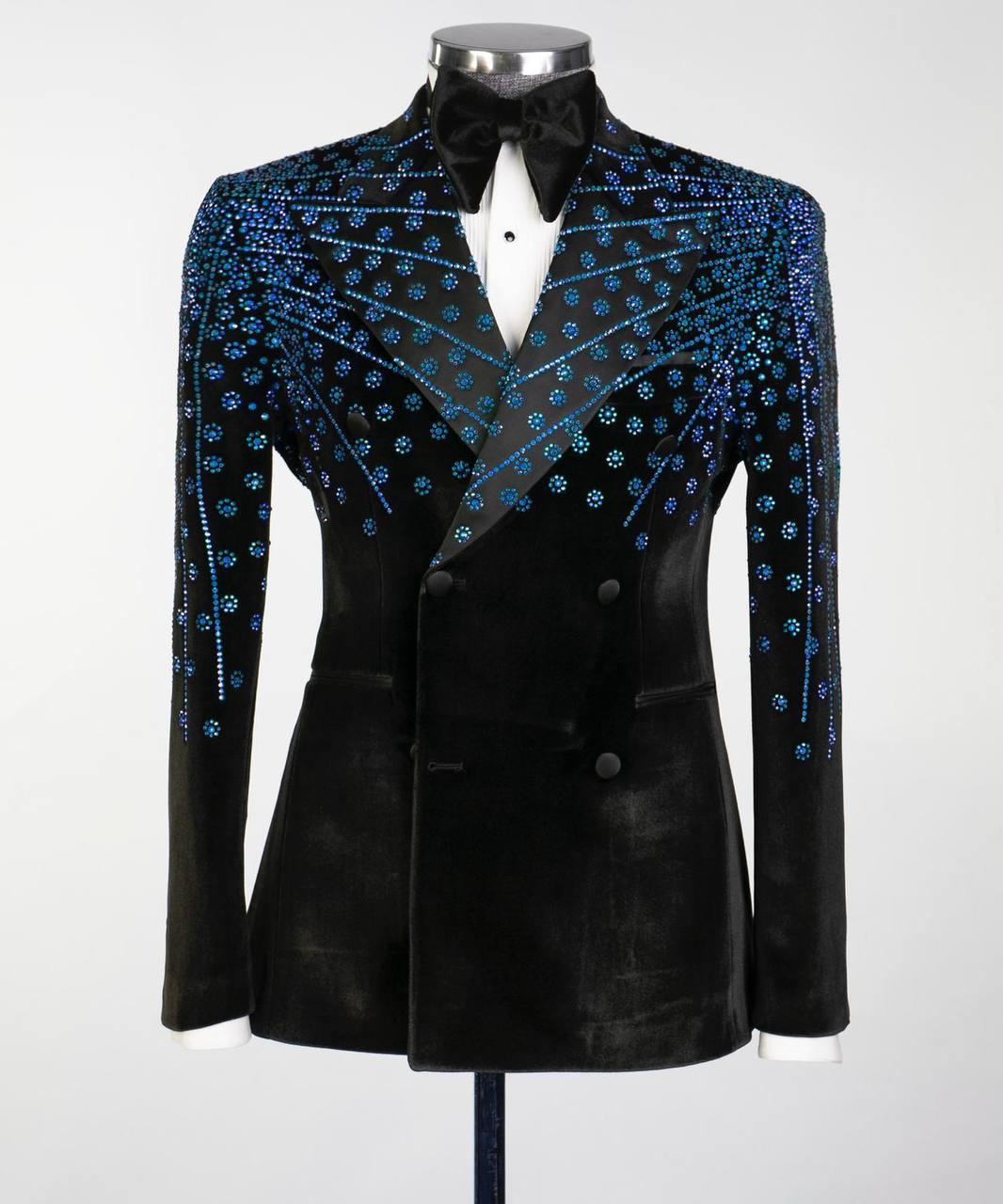 Jewelry Ornament Tuxedo Black Blue IV