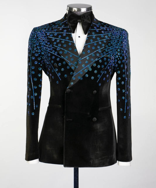 Jewelry Ornament Tuxedo Black Blue IV