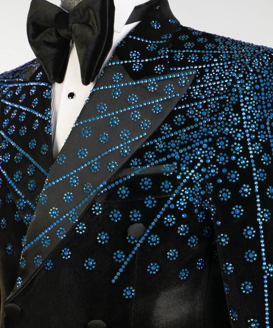 Jewelry Ornament Tuxedo – Black/Blue IV – view 5