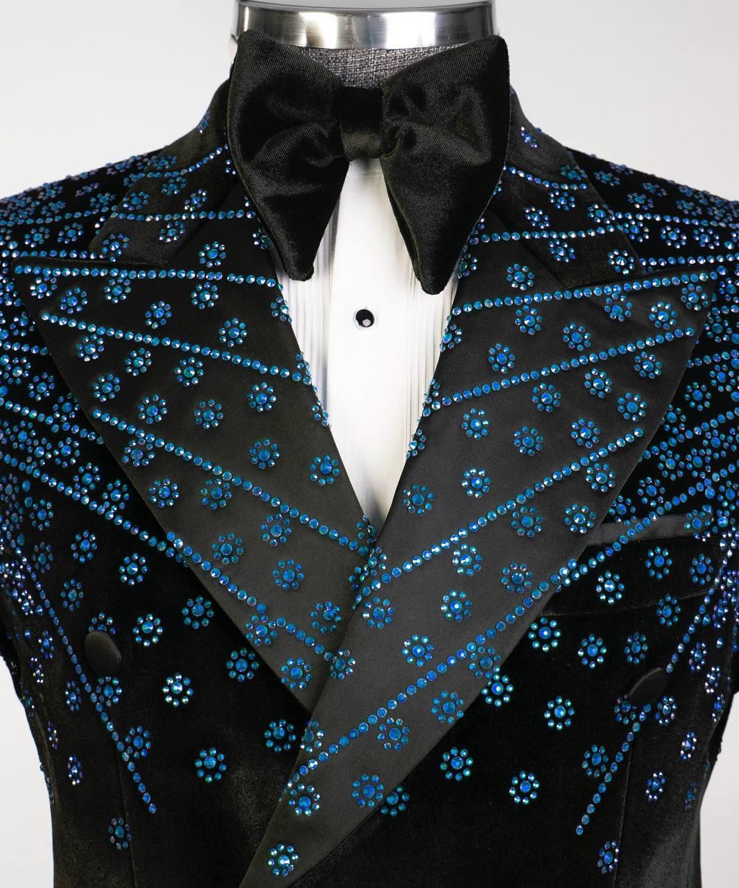 Jewelry Ornament Tuxedo – Black/Blue IV – view 4