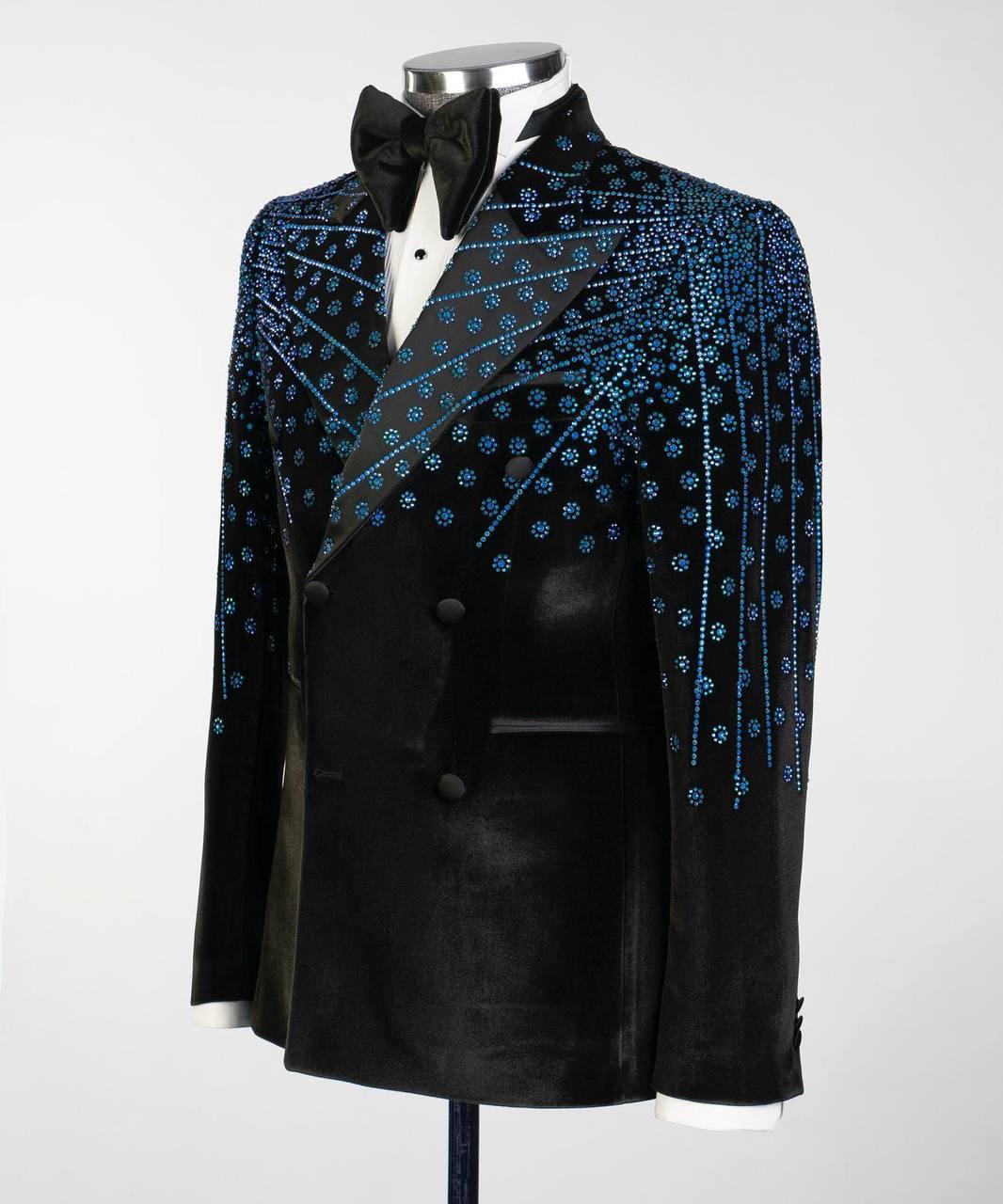 Jewelry Ornament Tuxedo – Black/Blue IV – view 2