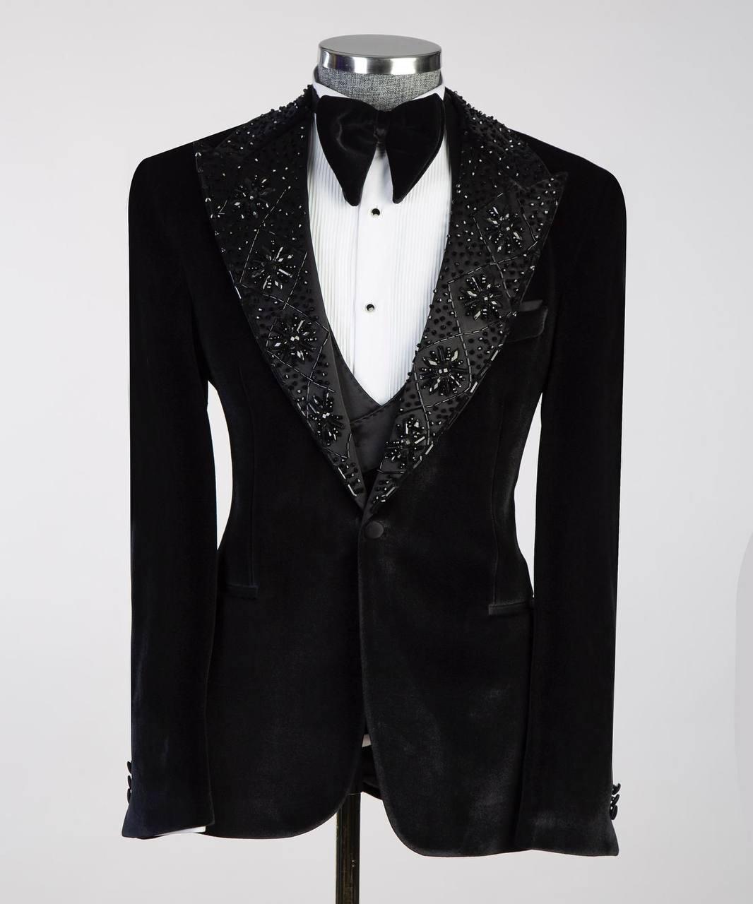Jewelry Ornament Tuxedo Black Gold XXXI