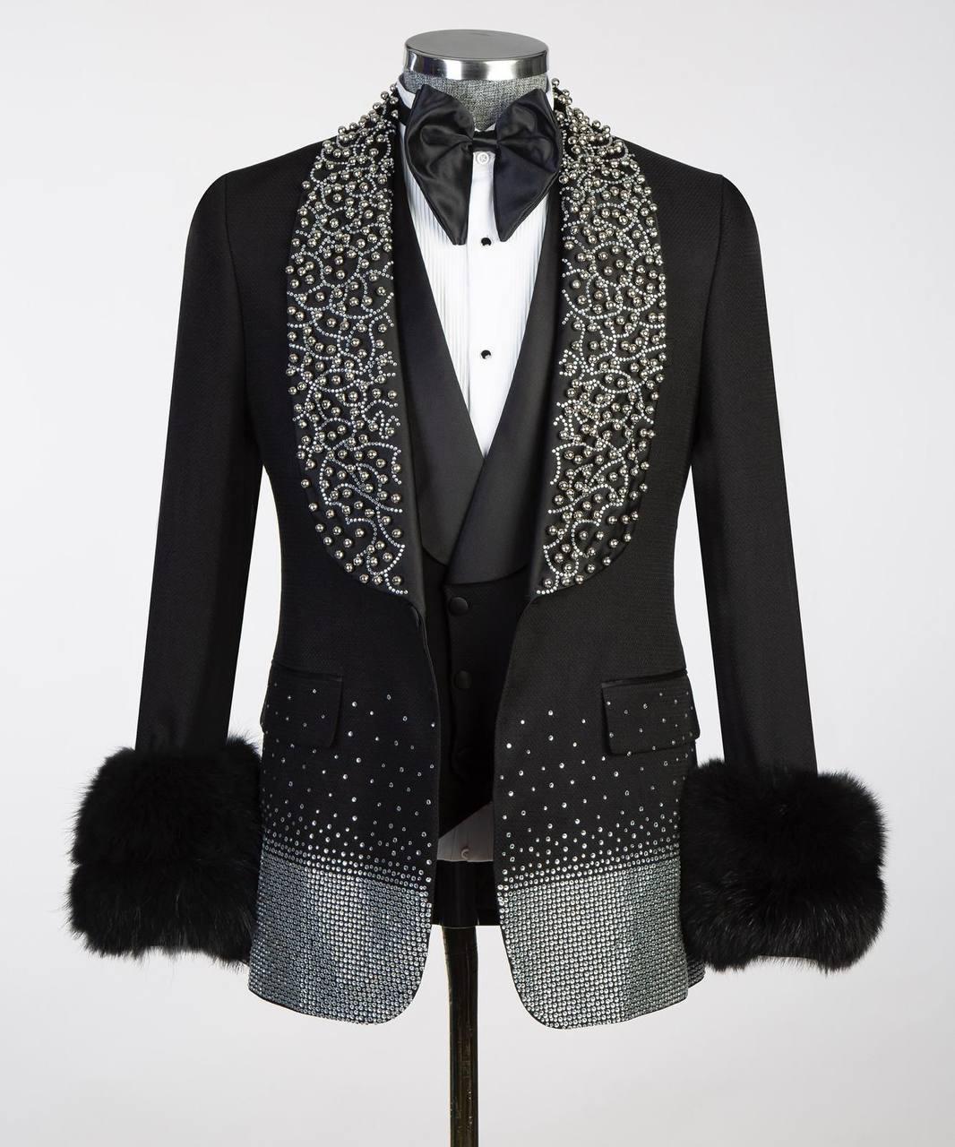 Jewelry Ornament Tuxedo Black Gold XXX