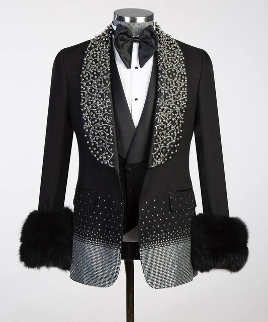 Jewelry Ornament Tuxedo Black Gold XXX