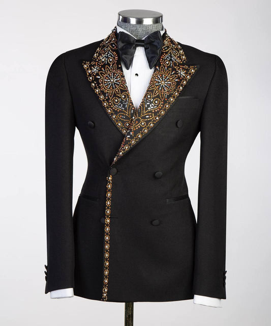 Jewelry Ornament Tuxedo Black Gold XXVII