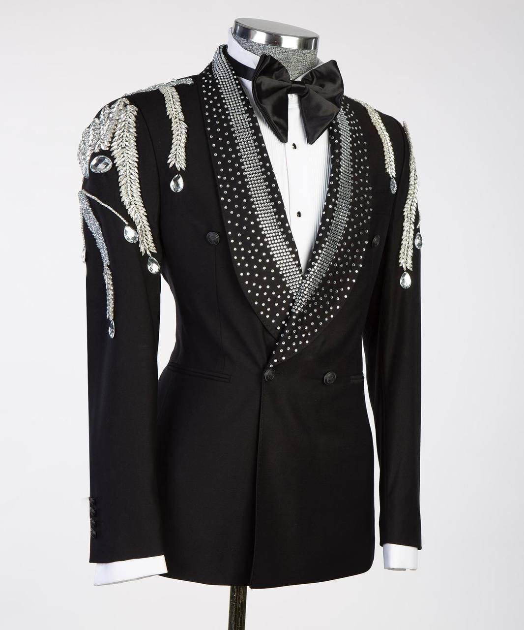 Jewelry Ornament Tuxedo – Black/Silver IX – view 2