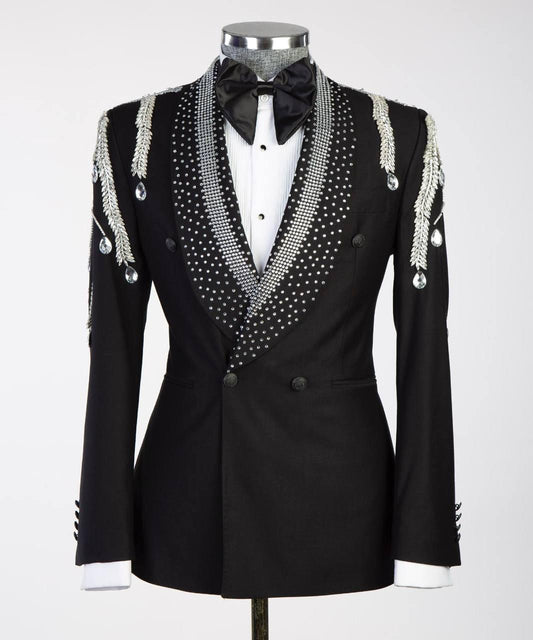Jewelry Ornament Tuxedo Black Silver IX