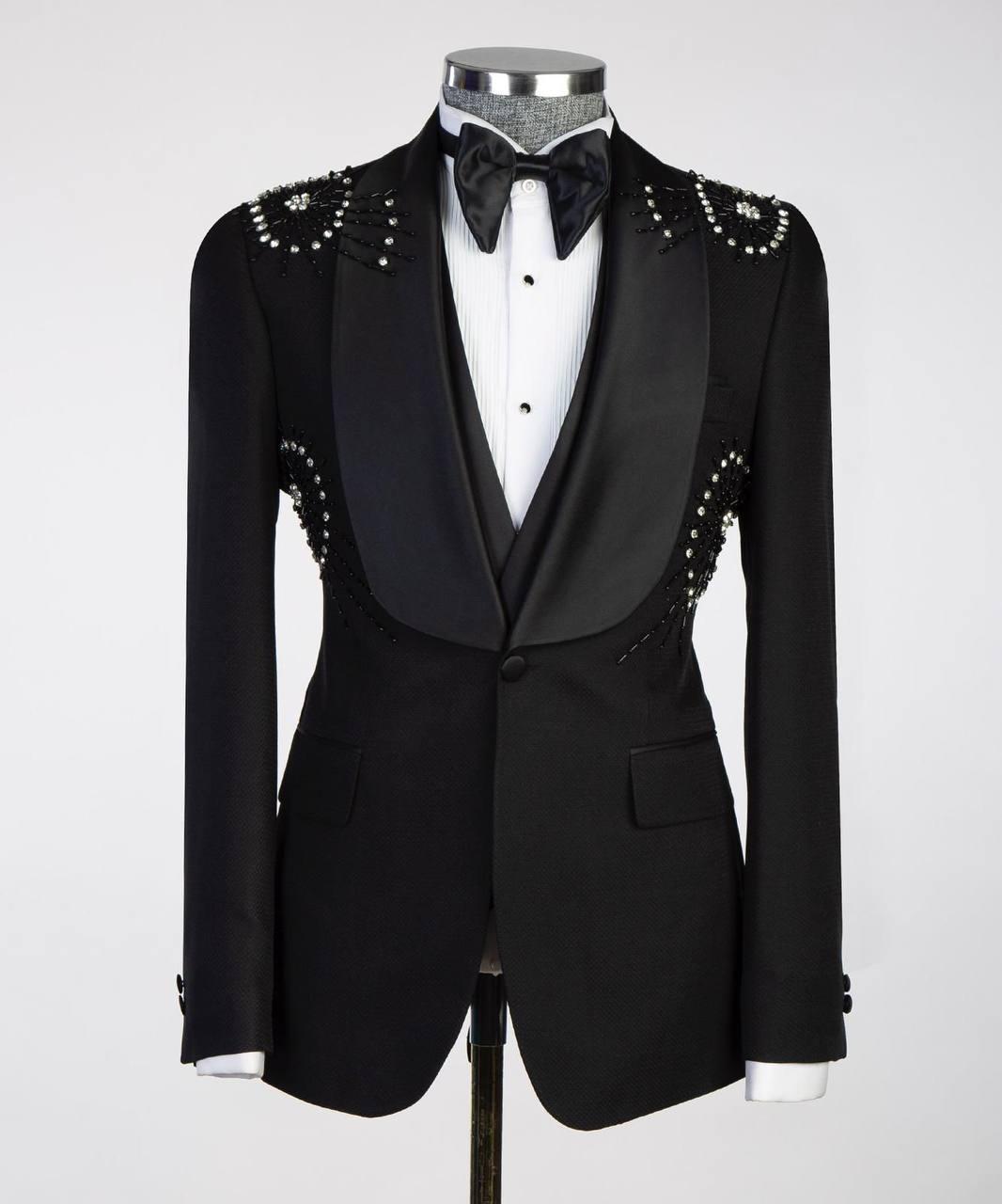 Jewelry Ornament Tuxedo – Black/Silver VIII – view 2