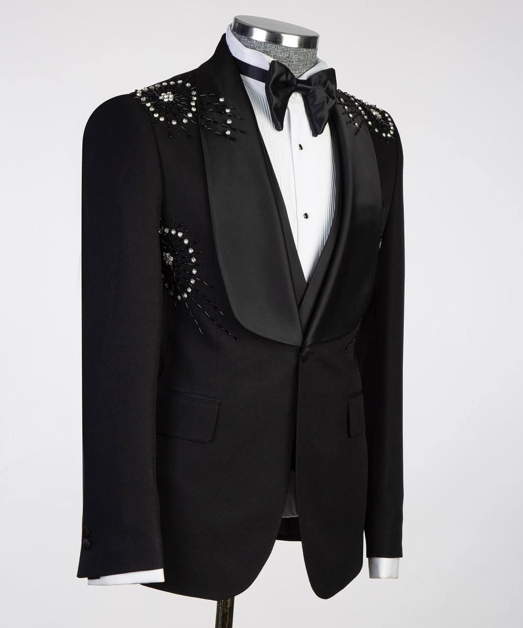 Jewelry Ornament Tuxedo – Black/Silver VIII – view 3