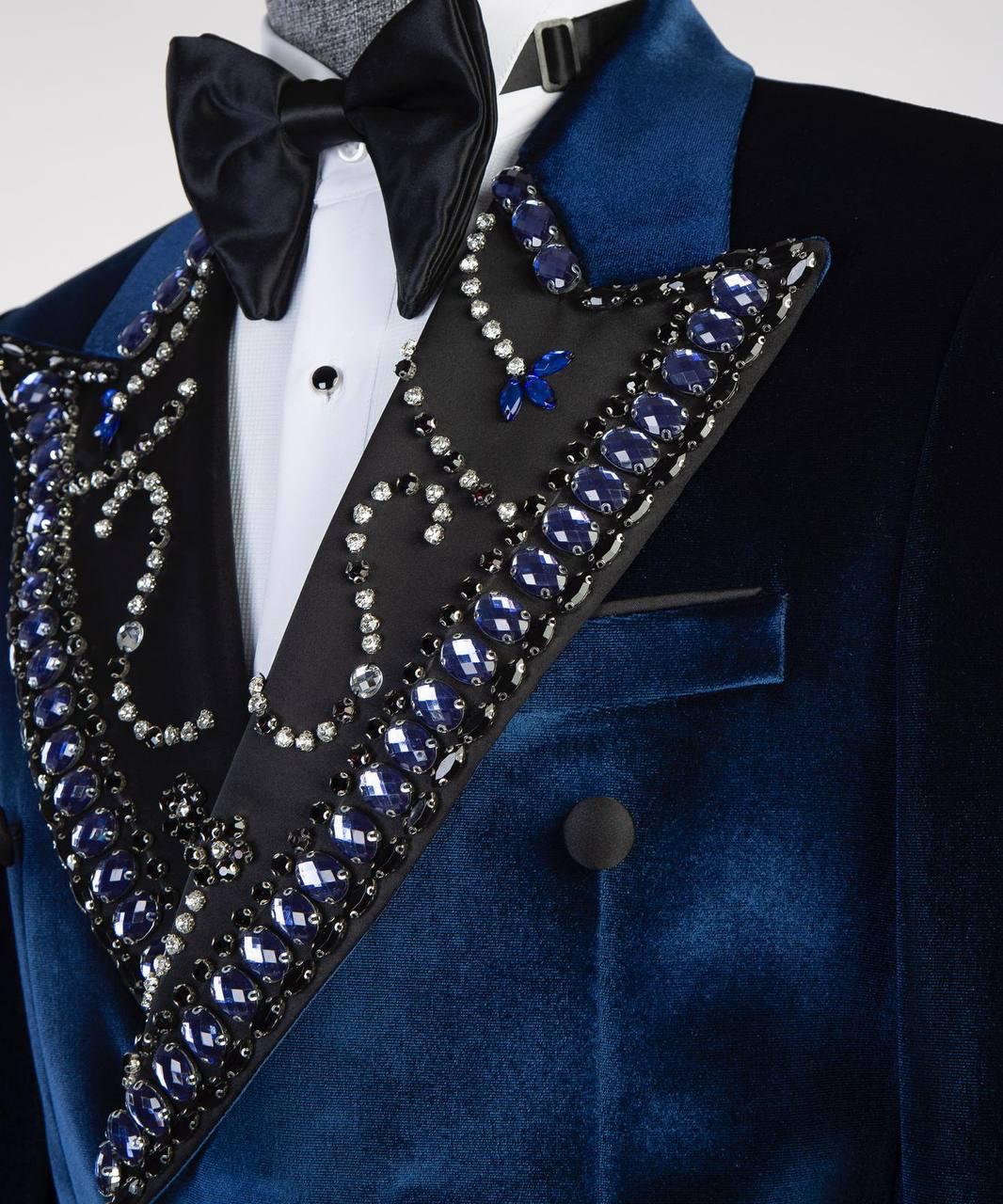 Jewelry Ornament Tuxedo – Velvet Blue – view 4