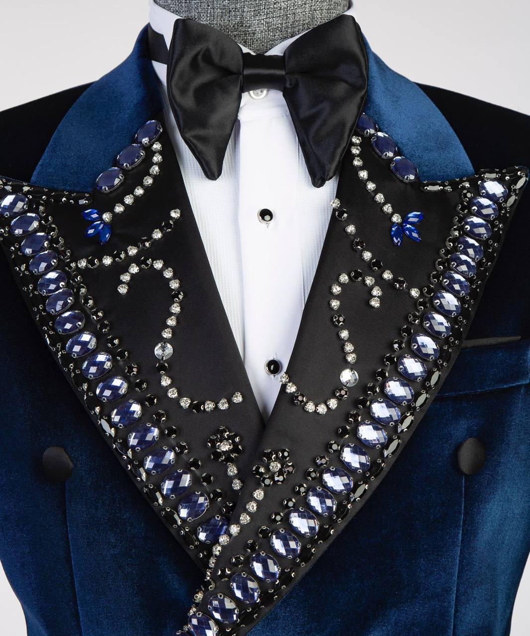 Jewelry Ornament Tuxedo – Velvet Blue – view 3