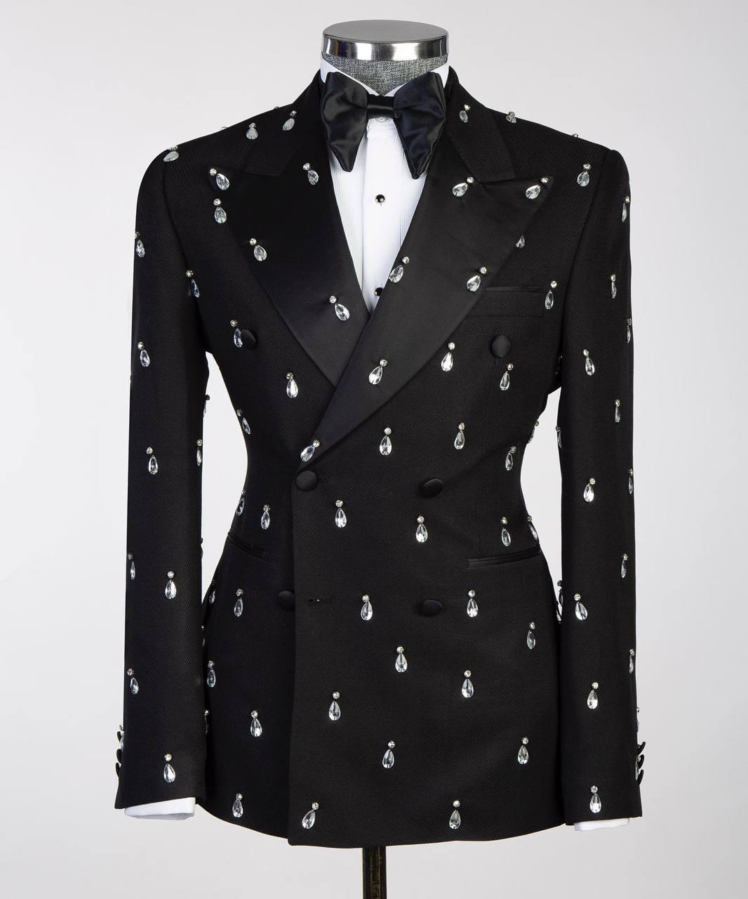 Jewelry Ornament Tuxedo – Black/Silver VII – view 2
