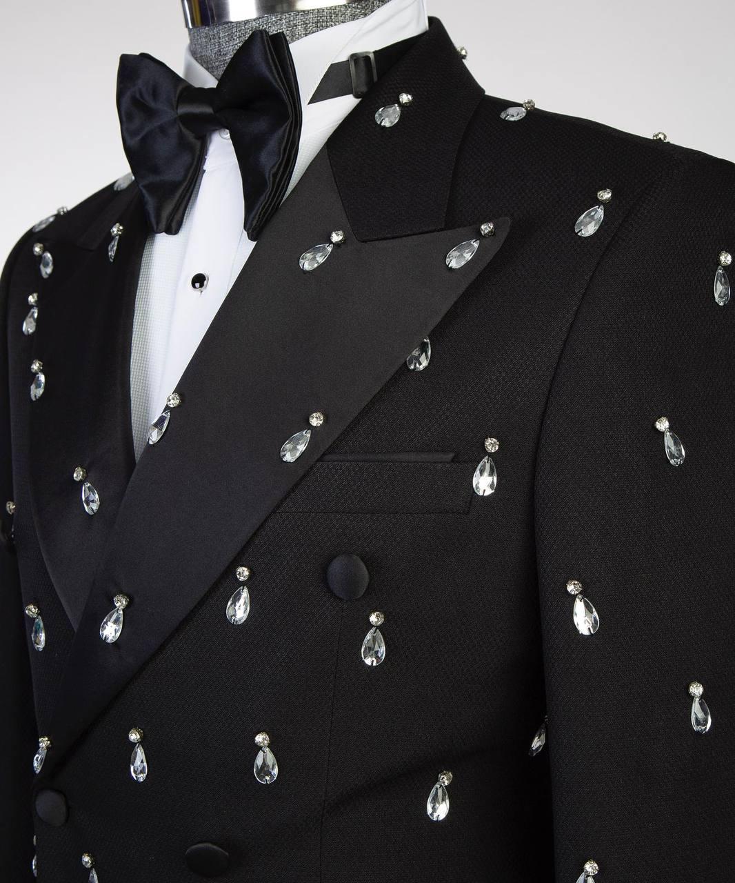 Jewelry Ornament Tuxedo – Black/Silver VII – view 5