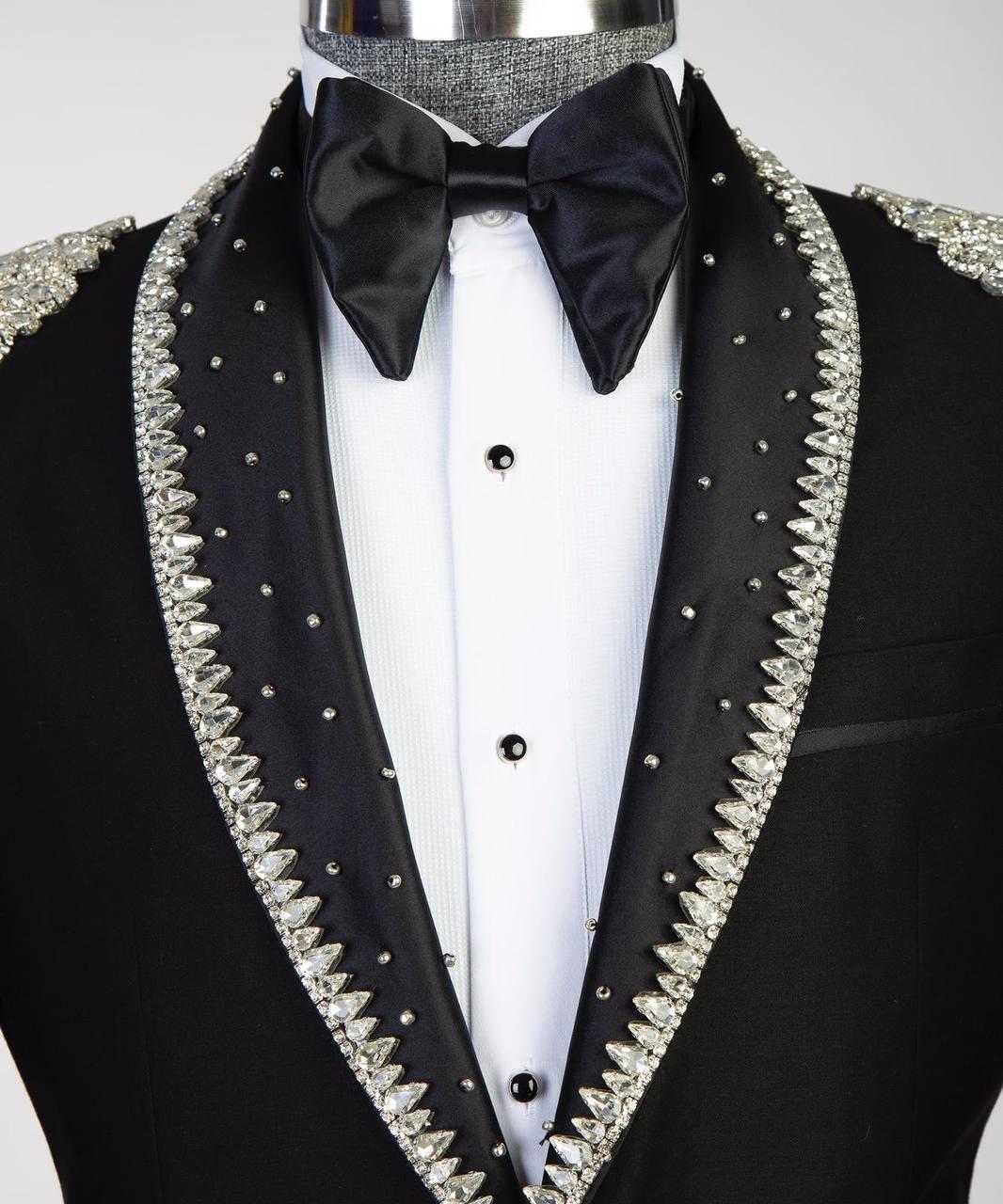 Jewelry Ornament Tuxedo – Black/Silver VI – view 3