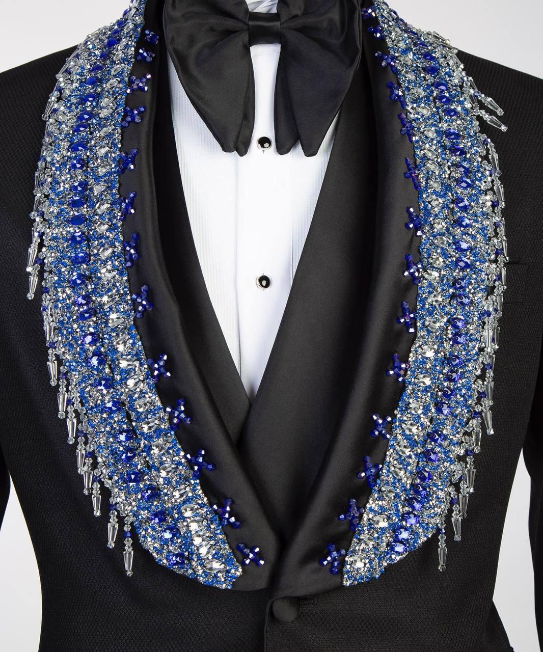 Jewelry Ornament Tuxedo – Black/Blue III – view 4