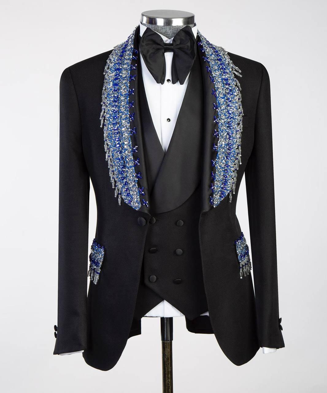 Jewelry Ornament Tuxedo Black Blue III