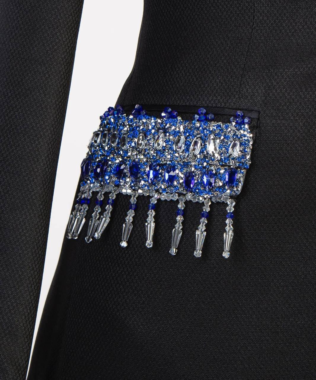 Jewelry Ornament Tuxedo – Black/Blue III – view 6