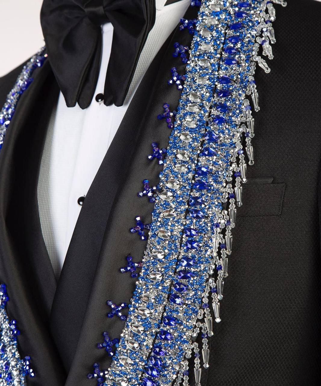 Jewelry Ornament Tuxedo – Black/Blue III – view 5