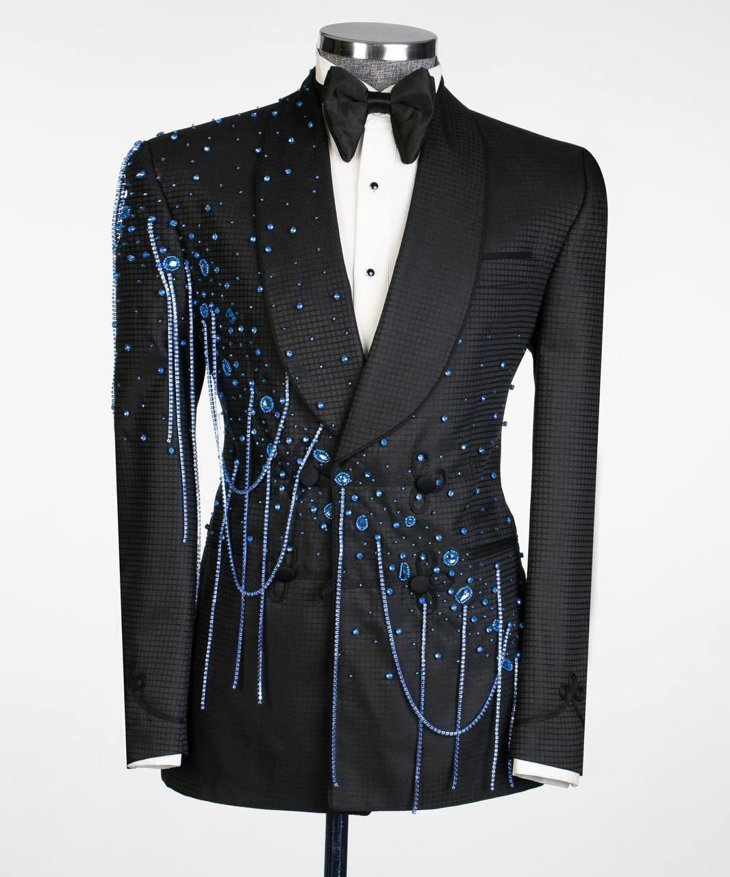 Jewelry Ornament Tuxedo Black Blue II