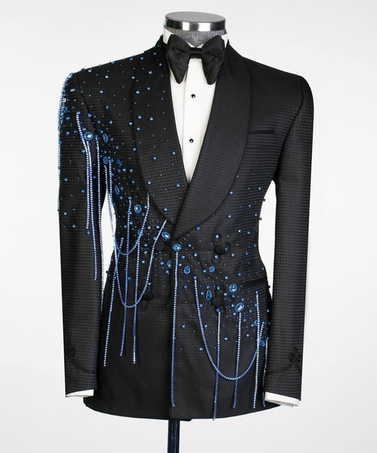 Jewelry Ornament Tuxedo Black Blue II
