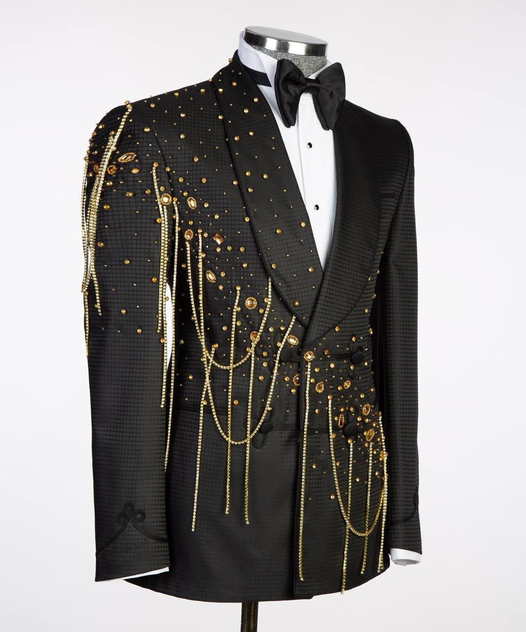 Jewelry Ornament Tuxedo – Black/Gold XXV – view 2