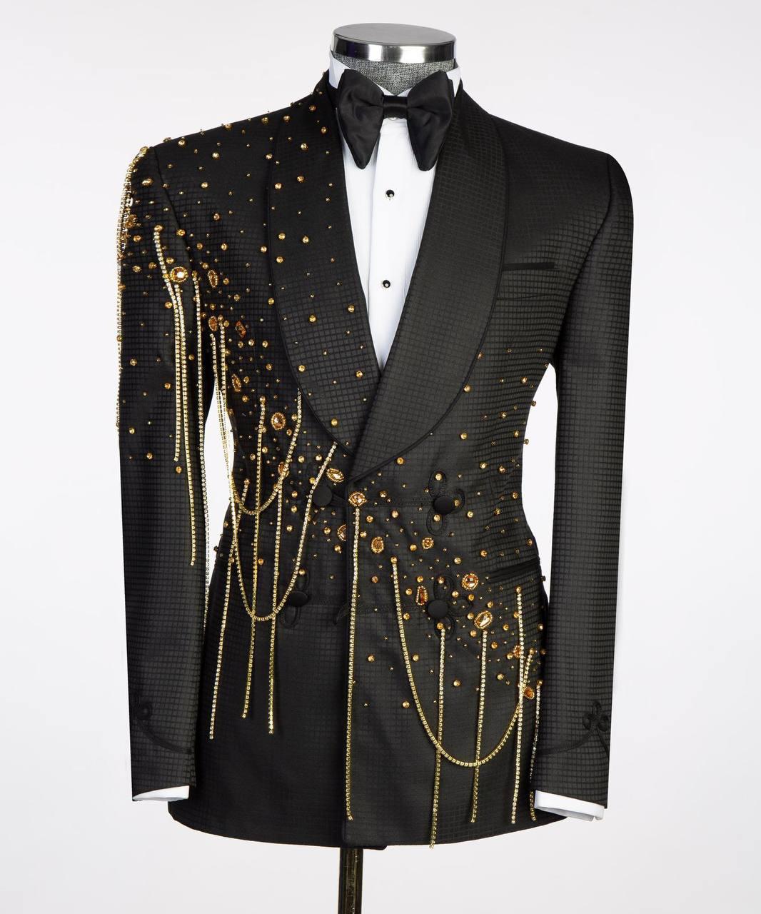 Jewelry Ornament Tuxedo Black Gold XXV