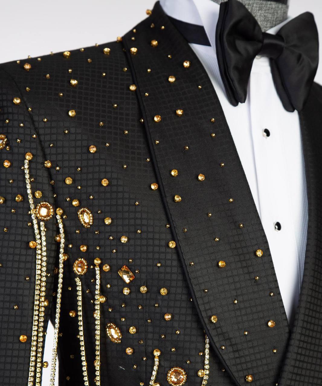 Jewelry Ornament Tuxedo – Black/Gold XXV – view 3