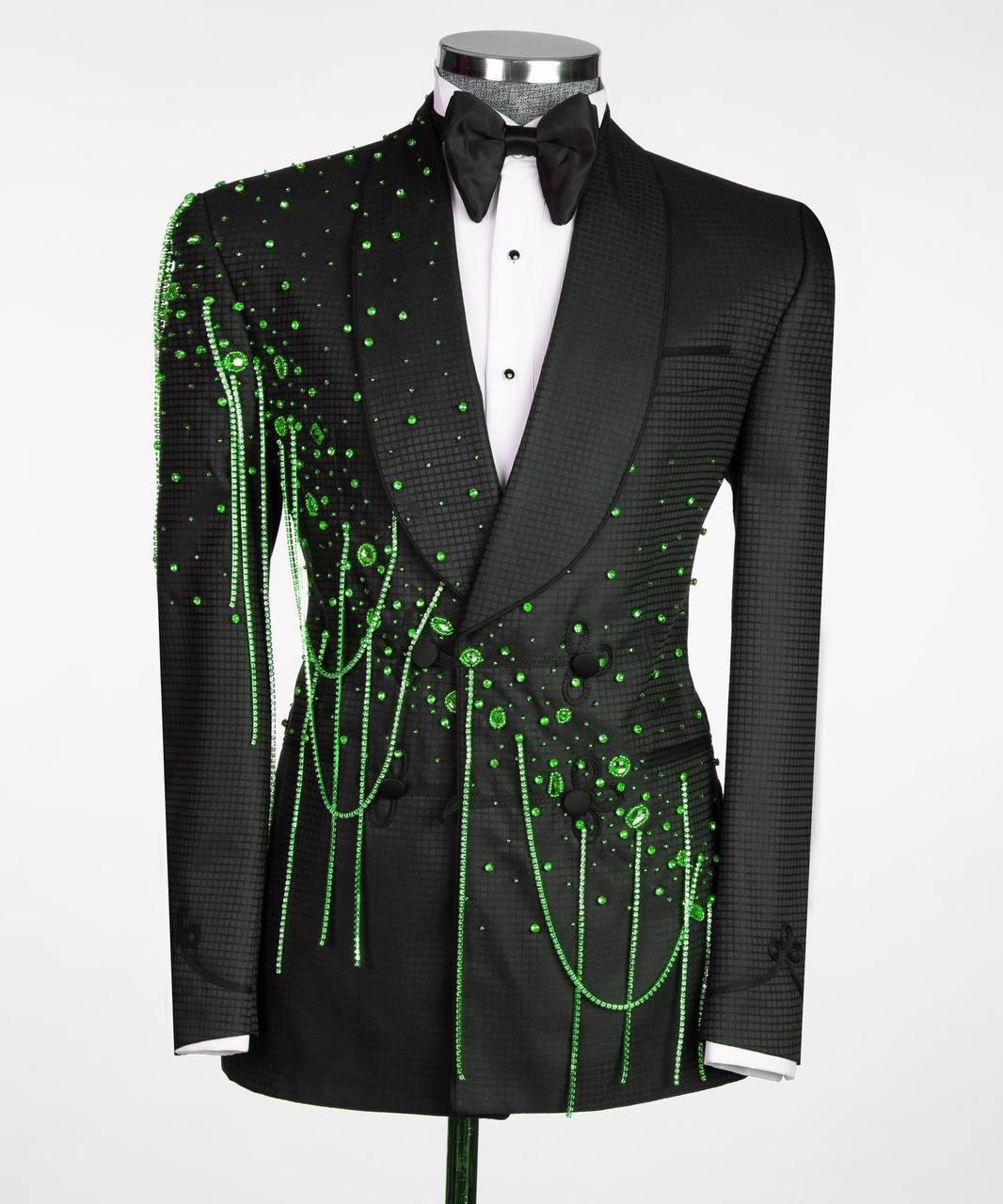 Jewelry Ornament Tuxedo Black Green