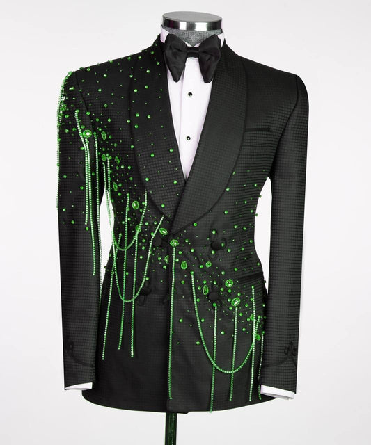 Jewelry Ornament Tuxedo Black Green
