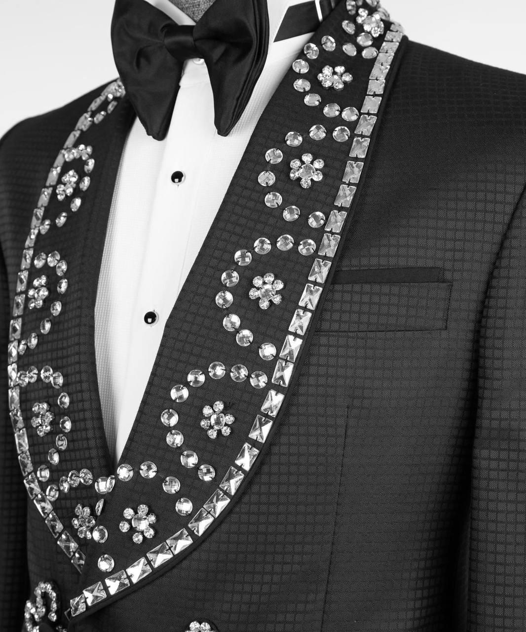 Jewelry Ornament Tuxedo – Black/Silver IV – view 3