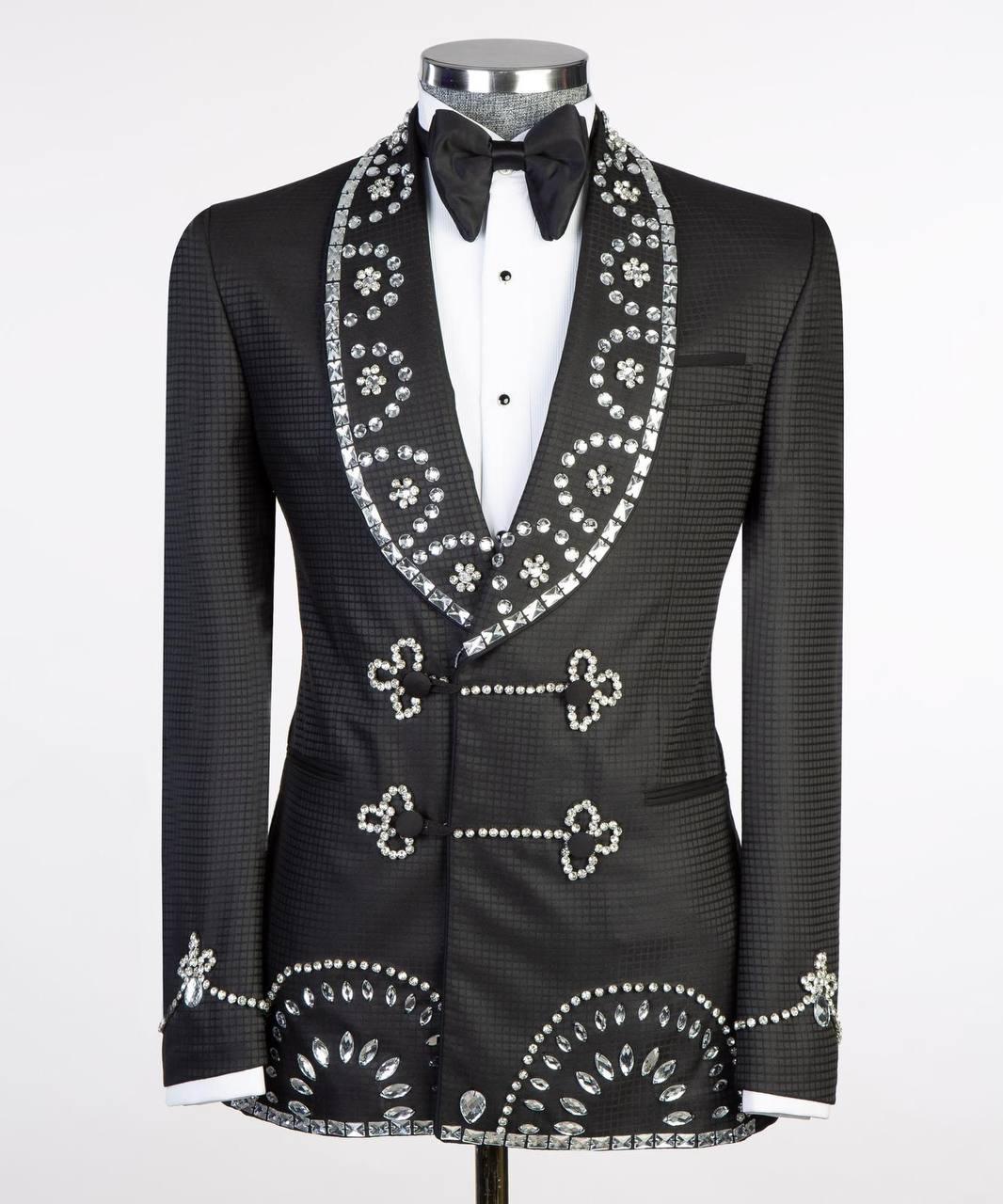 Jewelry Ornament Tuxedo Black Silver IV