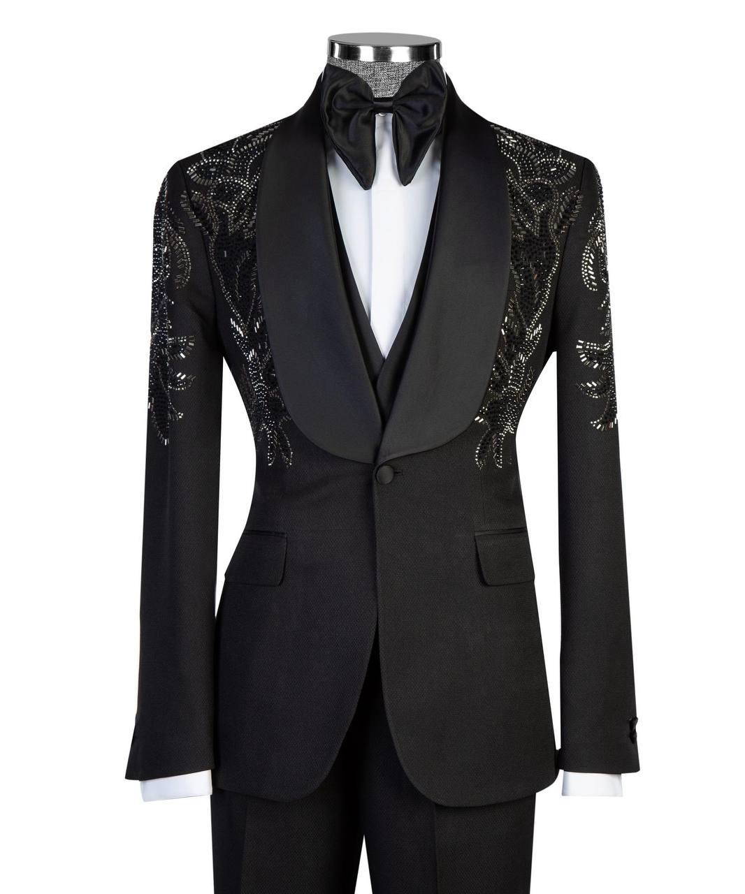 Jewelry Ornament Tuxedo Black Gold XV