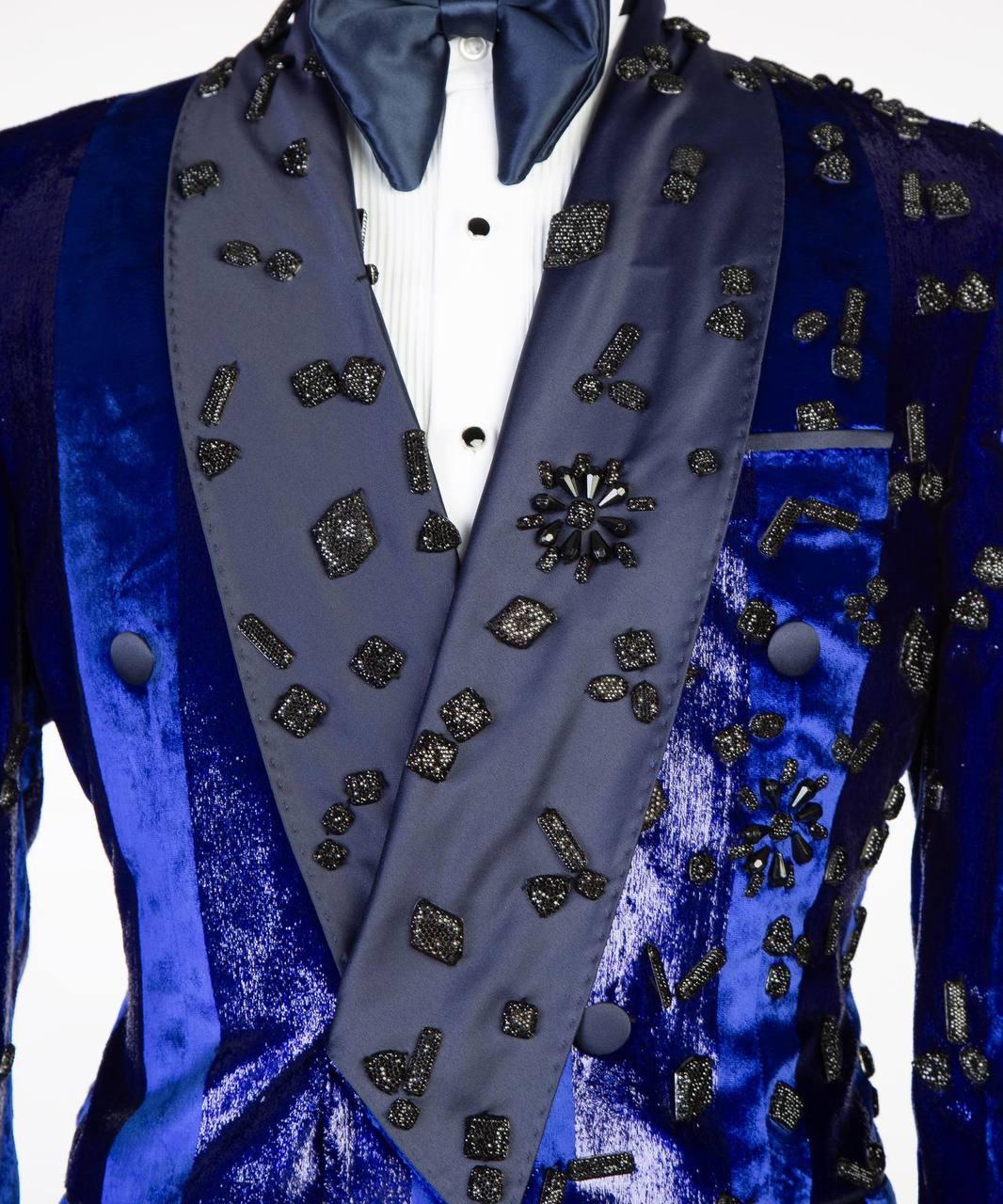 Jewelry Ornament Tuxedo – Black/Blue – view 5