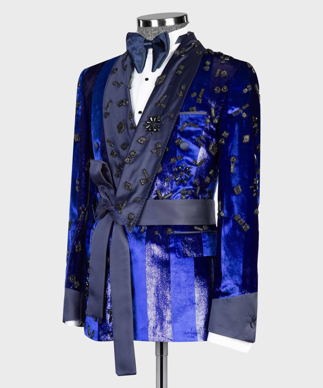 Jewelry Ornament Tuxedo – Black/Blue – view 2