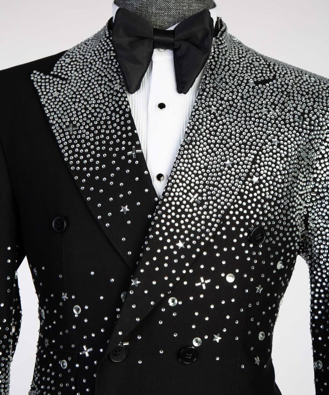 Jewelry Ornament Tuxedo – Black/Silver I – view 4